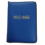 Picture of Bible Cover Medium Size Blue Vinyl English