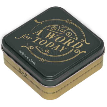 Picture of A Word For Today Cards In Black And Gold Tin