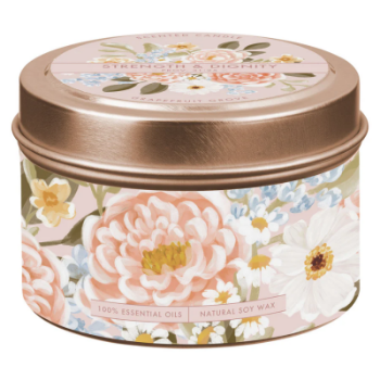 Picture of Scented Candle in Tin Strength and Dignity