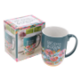 Picture of Mug Be Still & Know Floral Teal Green