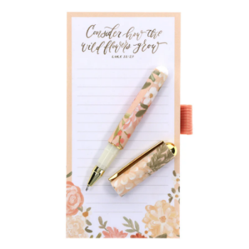 Picture of Magnetic Notepad & Pen Consider The Wild Flowers