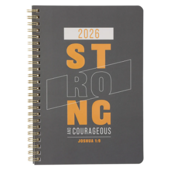 Picture of Daily Planner 2026 Wirebound Strong and Courageous