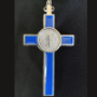 Picture of Cross, With Chain (Small) Blue & Silver Enamel