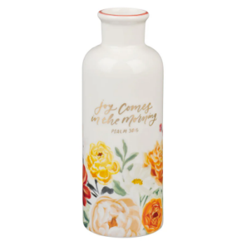 Picture of Ceramic Flower Vase Joy Comes in the Morning