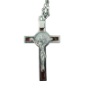 Picture of Cross, With Chain (Small) Brown & Silver Enamel