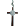 Picture of Cross, With Chain (Small) Brown & Silver Enamel