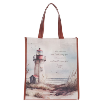 Picture of Tote Bag I Have Made You - Isaiah 46:4 Lighthouse