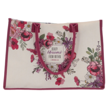 Picture of Tote Bag Beauty Blossoms from Within - 1 Peter 3:4