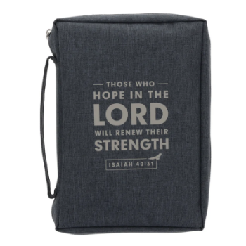Picture of Bible Bag Hope in the Lord Grey Poly / XL