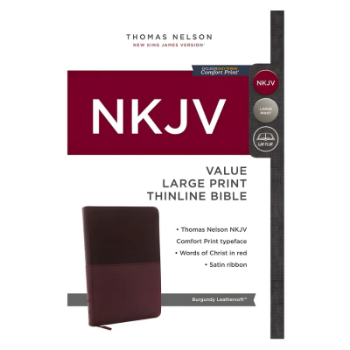 Picture of NKJV Value Thinline Large Print Red Letter Burgund