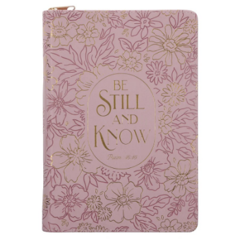 Picture of Journal Be Still and Know Floral Pink