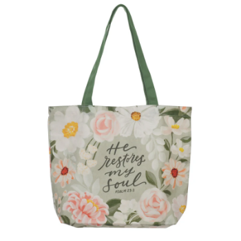 Picture of Tote Bag He Restores My Soul