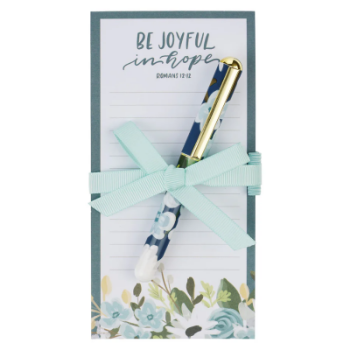 Picture of Magnetic Notepad with Pen Be Joyful in Hope