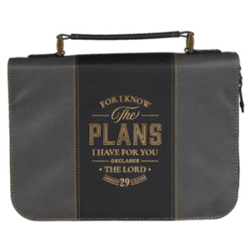 Picture of Bible Bag I Know The Plans, Black & Grey