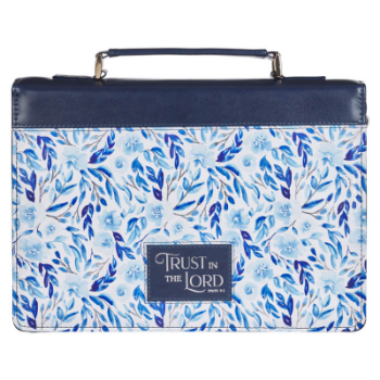 Picture of Bible Bag Trust In The Lord Blue Floral